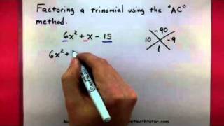 Algebra  Factor a trinomial using the AC method [upl. by China]