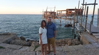 ABRUZZO ITALY  Amazing Seafood Dinner  Trabocco Sasso della Cajana in ABRUZZO [upl. by Aicnelev]