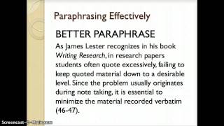 Using Paraphrases in an Essay [upl. by Calandra]