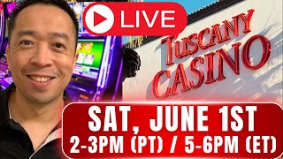 Lets Win a Saturday Jackpot 🔴LIVE Tuscany Suites amp Casino Las Vegas [upl. by Nilek]