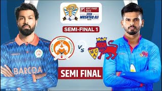 Syed Mushtaq Ali Trophy 2024 Semi Final  Baroda vs Mumbai Full Match Highlights  SMAT 2024 [upl. by Simpkins]