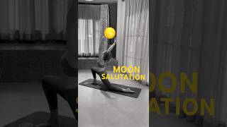 Moon salutation 🌕 practice moon yoga hathayoga morning meditation [upl. by Wolfie]