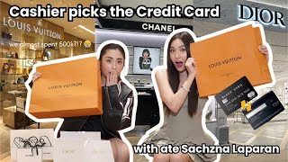 Cashier picks Credit Card Challenge with Sachzna Laparan SUPER TINDI II Bea Borres [upl. by Eilyw]