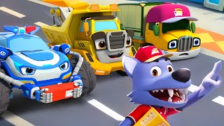 Courier Song  Delivery Truck Police Car🚨 Construction Truck  Kids Songs  BabyBus  Cars World [upl. by Nyrehtak]