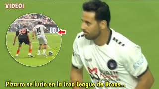 ASI fue el TREMENDO GOLAZO de CLAUDIO PIZARRO en la ICON LEAGUE de TONI KROOS HOY [upl. by Esenwahs]