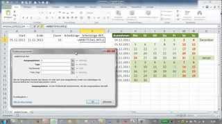 Excel  ARBEITSTAG und ARBEITSTAGINTL [upl. by Devlen471]