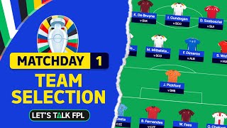 TEAM SELECTION FOR MATCHDAY 1  Euro 2024 fantasy Tips [upl. by Nakeber]