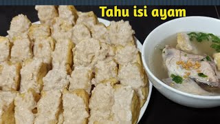 Tahu isi ayam Chinese food  olahan tahu olahan ayam [upl. by Inah]