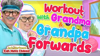 Workout With GRANDMA and GRANDPA  Skip Counting Forward Song for Kids  Jack Hartmann [upl. by Draneb483]