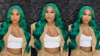 Emerald Green Hair Color 🍀  Easy Layers  Reshine Hair [upl. by Ylagam]