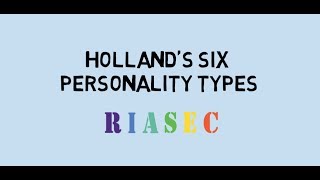 Hollands Personality Types [upl. by Ssyla]