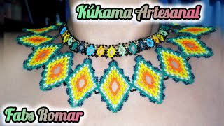 collar de chaquira rombo 🔶🔷 abierto ❤️ [upl. by Eilama]