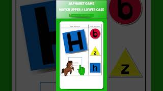 Alphabet matching game letter recognition practice Upper Case Letter with the Lower Case Letter H [upl. by Barraza280]