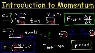 Introduction to Momentum Force Newtons Second Law Conservation of Linear Momentum Physics [upl. by Ennayllek]