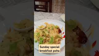 Without onion poha recipe sunday special breakfast anytimecookandbakedelicious [upl. by Annoid]