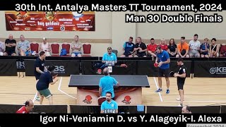 Man 30 Double Finals 30th Int Antalya Masters TT Tournament 2024 [upl. by Inoy]