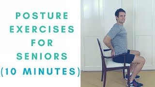 Posture Exercises For Seniors  Improve Your Posture [upl. by Llertal522]