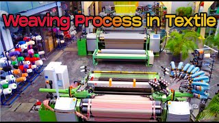 Weaving Process in Textile Industries  Step by Step Explanation [upl. by Nagem739]