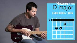 How to Play Barre Chords in D Major  Guitar Lessons [upl. by Foote164]