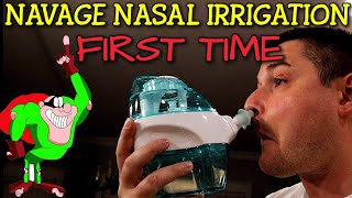 Navage Nasal Irrigation FIRST TIME [upl. by Nitsej636]