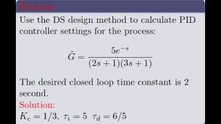 PID controller tuning using direct synthesis method [upl. by Ramyar]