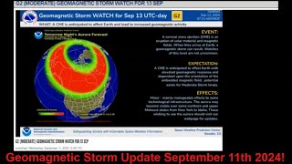 Geomagnetic Storm Update September 11th 2024 [upl. by Eninahs]