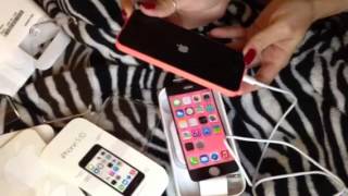 iPhone 5c Unboxing review and set up guide [upl. by Inneg]