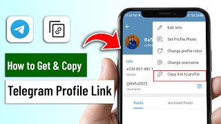 How to Get amp Copy Telegram Profile Link  Full Guide [upl. by Drawe]