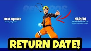 NARUTO Skin RETURN RELEASE DATE Naruto Coming Back To Fortnite [upl. by Jilli]