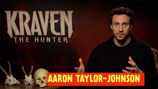 Aaron Taylor Johnson Interview Kraven Actor on Acting on All Fours amp His Hatred of Running [upl. by Marybella]