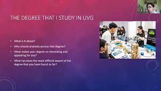 Speaking activity 4  My degree on UVG [upl. by Nilahs]