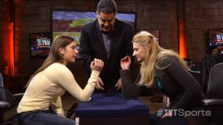 Womens Arm Wrestling Ana v Irina [upl. by Olvan]