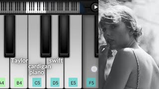 Taylor Swift  cardigan  Piano Tutorial Perfect piano [upl. by Urson]