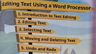 Editing Text Using a Word ProcessorEditing text selecting textmoving and deleting textundo redo [upl. by Sema]