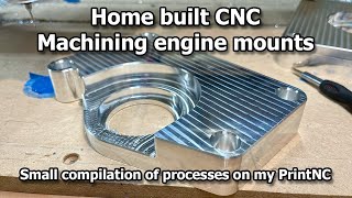 Milling 6082 T6 aluminium engine mounts on a DIY PrintNC CNC [upl. by Darya578]