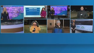 KHOU 11 team coverage Hard freeze icy roads in Houston lead to school business closures for today [upl. by Farlee]