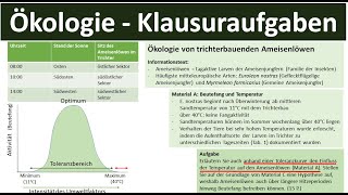 Ökologie  Klausuraufgaben Teil 1  Biologie Ökologie Oberstufe [upl. by Jamel347]