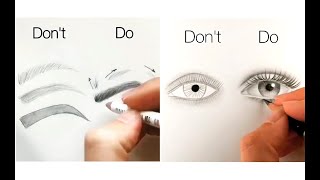 10 Easy Tips for Drawing Face Eyes Nose and Lips [upl. by Eissej]