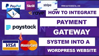 Payment Gateways How to integrate Paystack Payment Gateway Into A WordPress Website [upl. by Hadik]