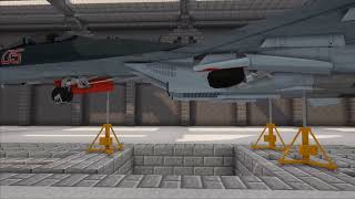 Su35 FlankerE Landing Gears Test 1  MCHeli Content  minecraft [upl. by Nyraa600]