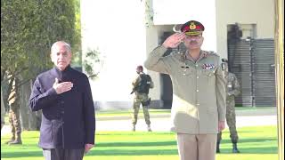 Press Release 712024  Prime Minister of Pakistan Shahbaz Sharif visited GHQ Rawalpindi  ISPR [upl. by Ardnu]