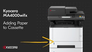 Kyocera MA4000WIFX Adding Paper and Setting Paper Size [upl. by Urial105]