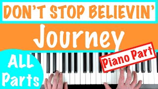 How to play DONT STOP BELIEVIN  Journey Piano Tutorial [upl. by Ailehs]