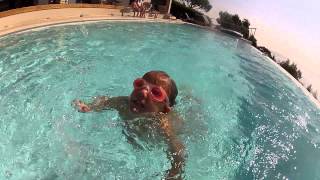 Cours Natation Ava 3 ans et demi nage le grand chien et traverse la piscine de 12m [upl. by Sirehc]