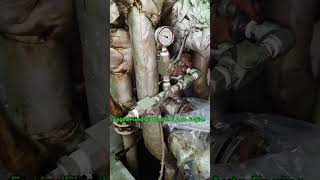 Thermal heating oil coil pipe for HFO storage tank heating check amp pressure test found no leaking [upl. by Oiramej]