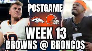 Denver Broncos vs Cleveland Browns MNF Week 13 POSTGAME SHOW [upl. by Aneeh]