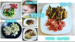 ★ Vlog ★ Repas ww Coloration Tuto rapide Courses [upl. by Adnara573]