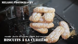 Biscuit à la cuillère – recette facile et rapide  Melassi Recettes [upl. by Eisenhart]