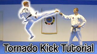 Taekwondo 360 Turning KickTornado Kick Tutorial  GNT How to [upl. by Warrenne]