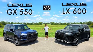 LUXURY TANKS  2024 Lexus GX 550 vs 2024 Lexus LX 600 Comparison [upl. by Jackquelin]